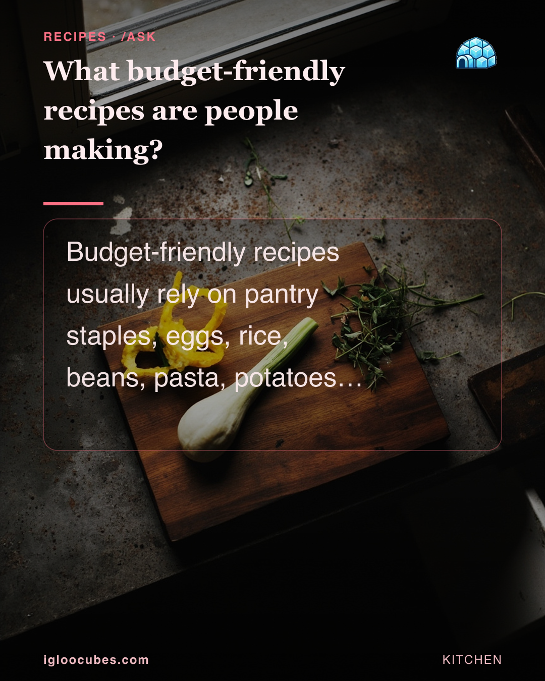 What budget-friendly recipes are people making?