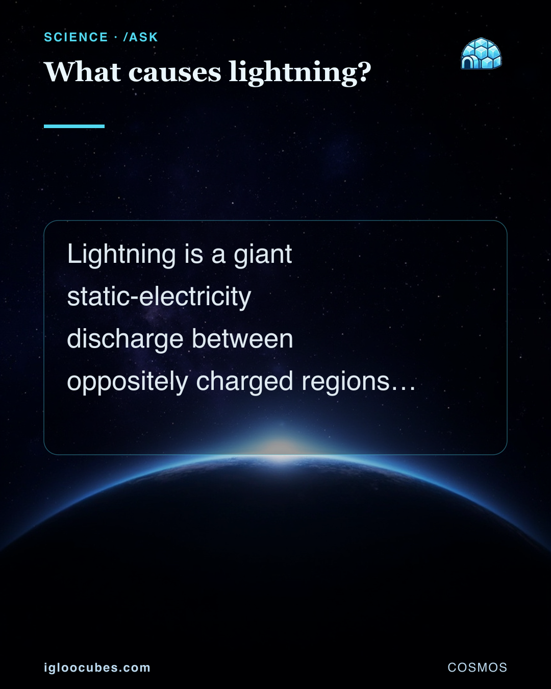 What causes lightning?