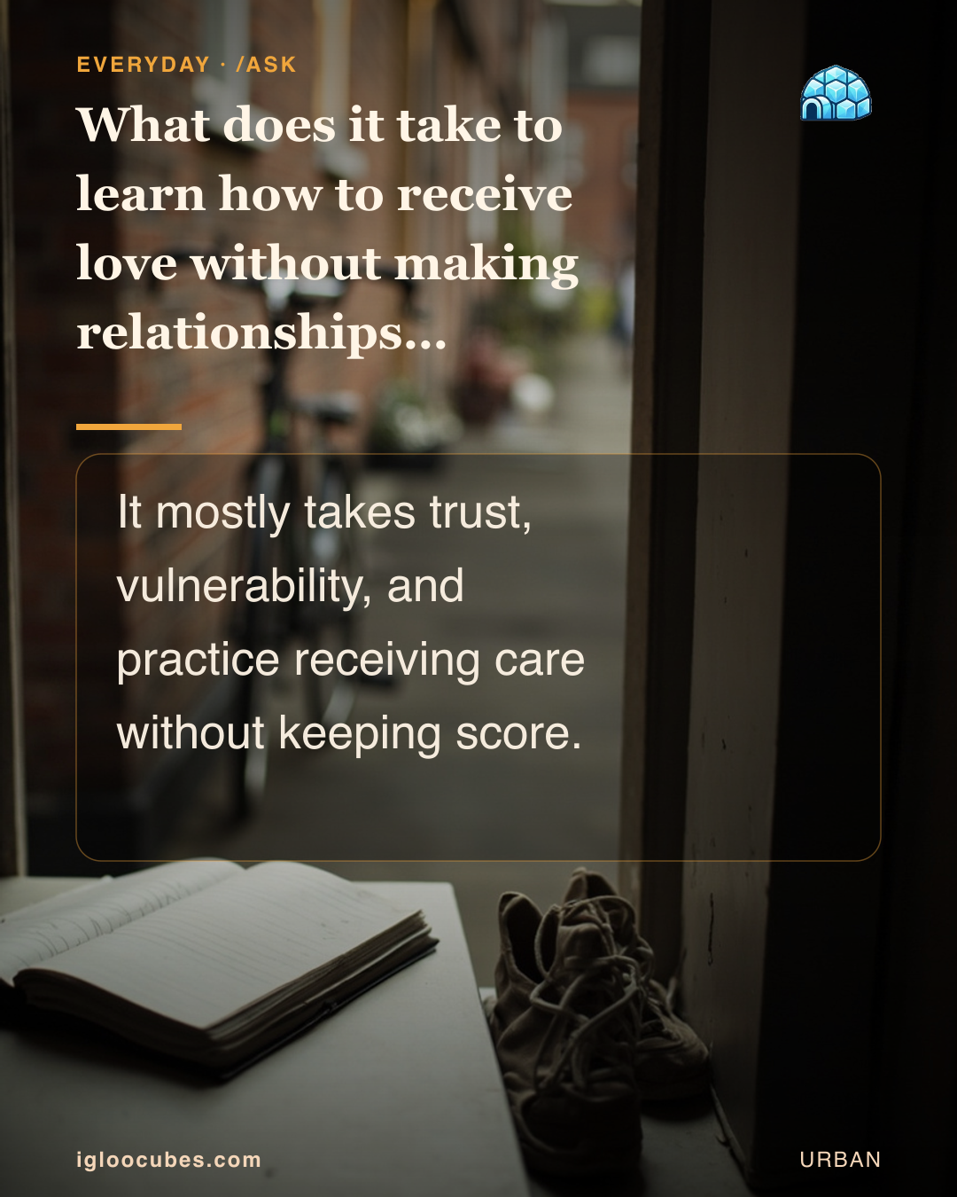 What does it take to learn how to receive love without making relationships transactional?