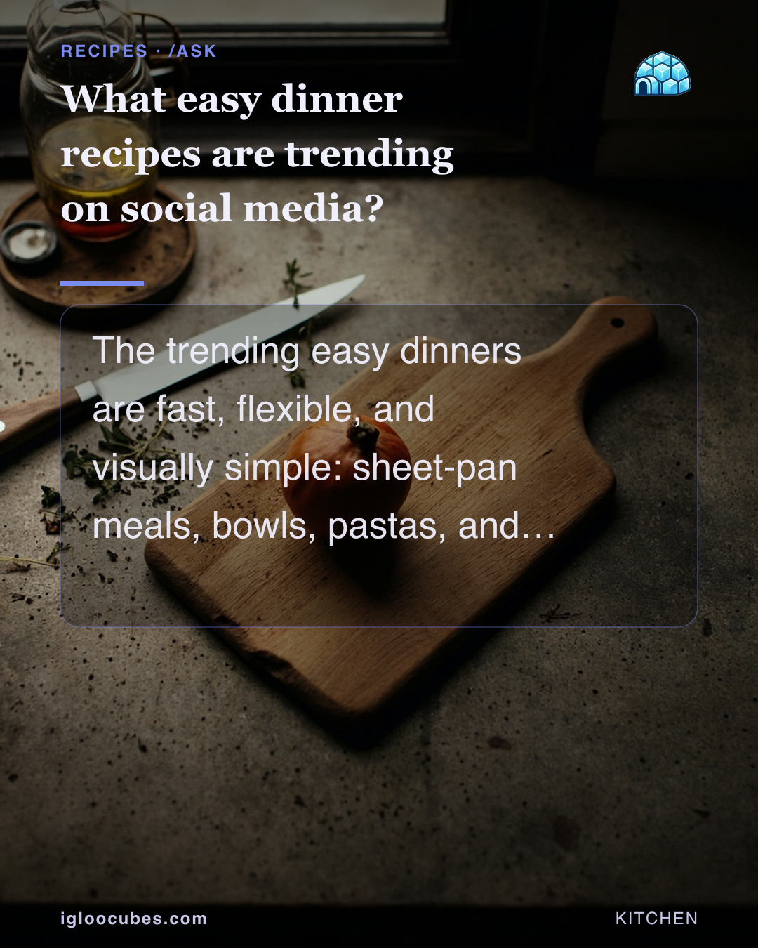 What easy dinner recipes are trending on social media?