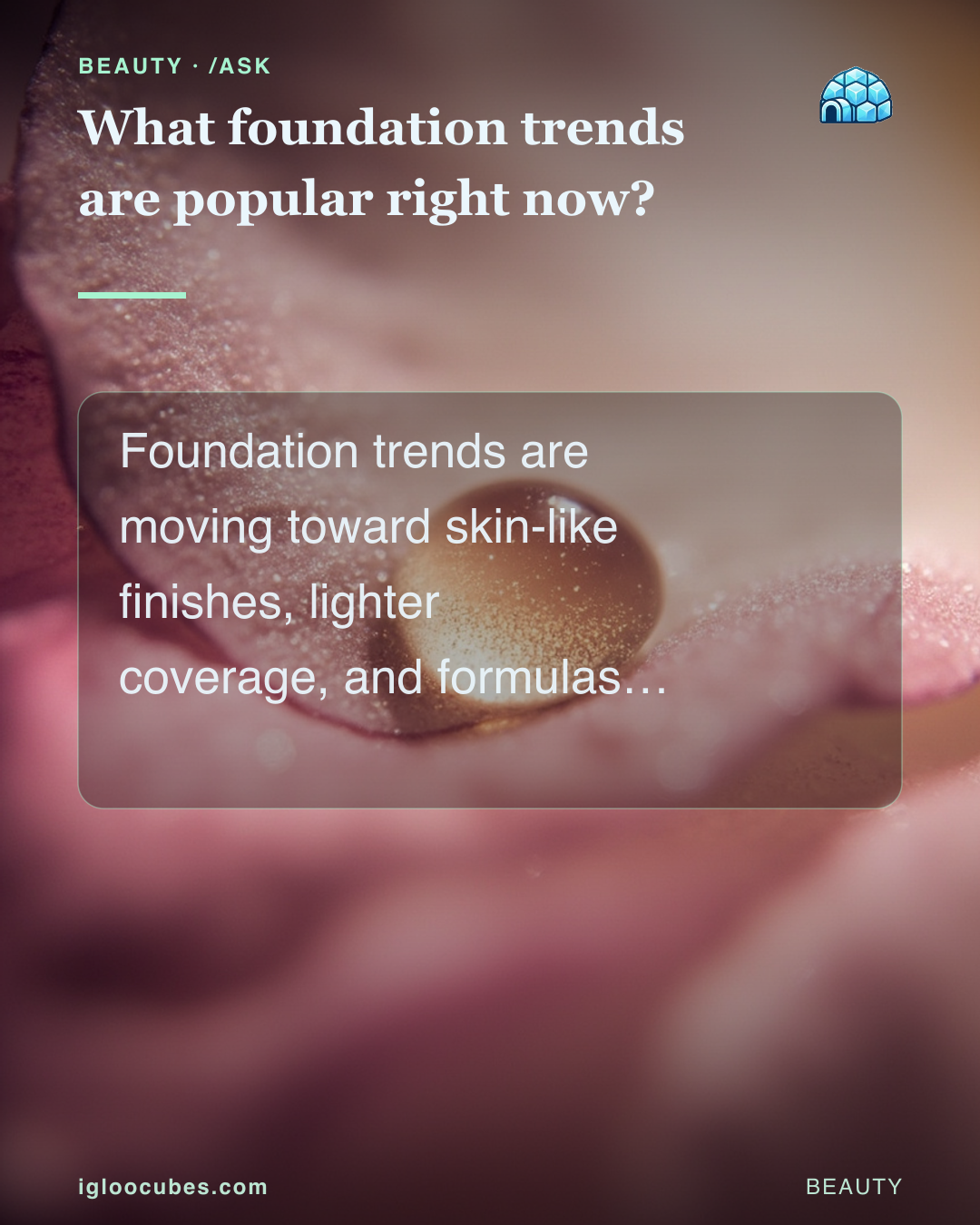 What foundation trends are popular right now?
