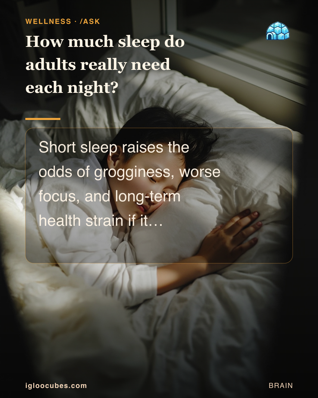 How much sleep do adults really need each night?