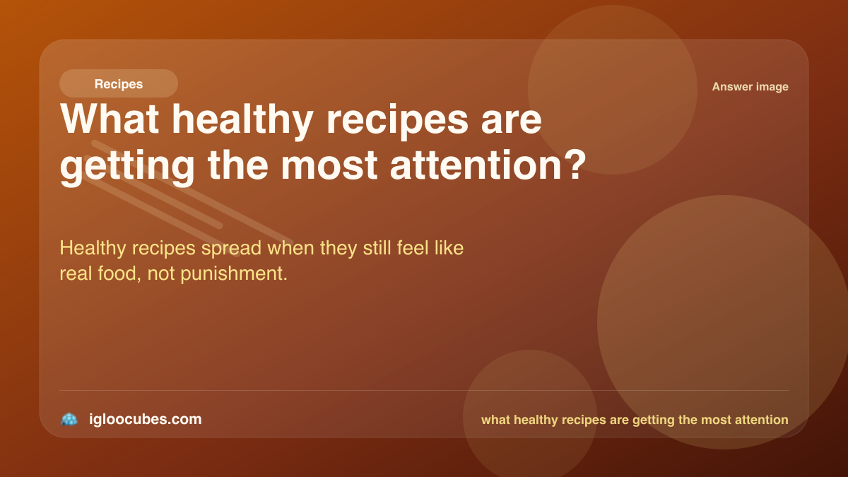What healthy recipes are getting the most attention?