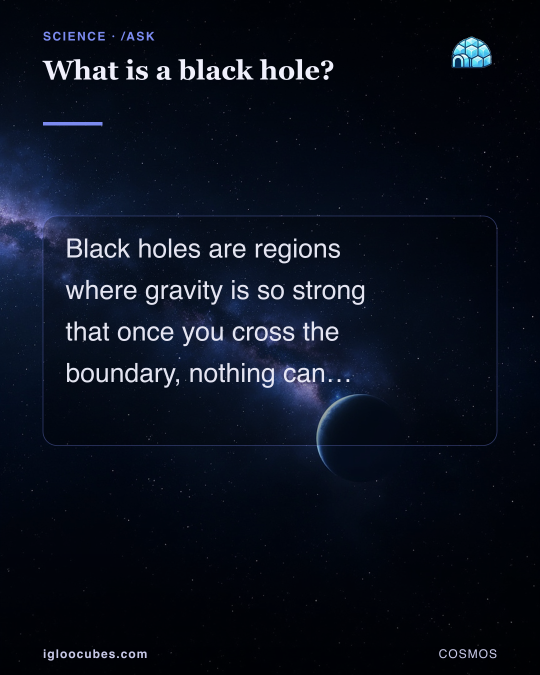 What is a black hole?