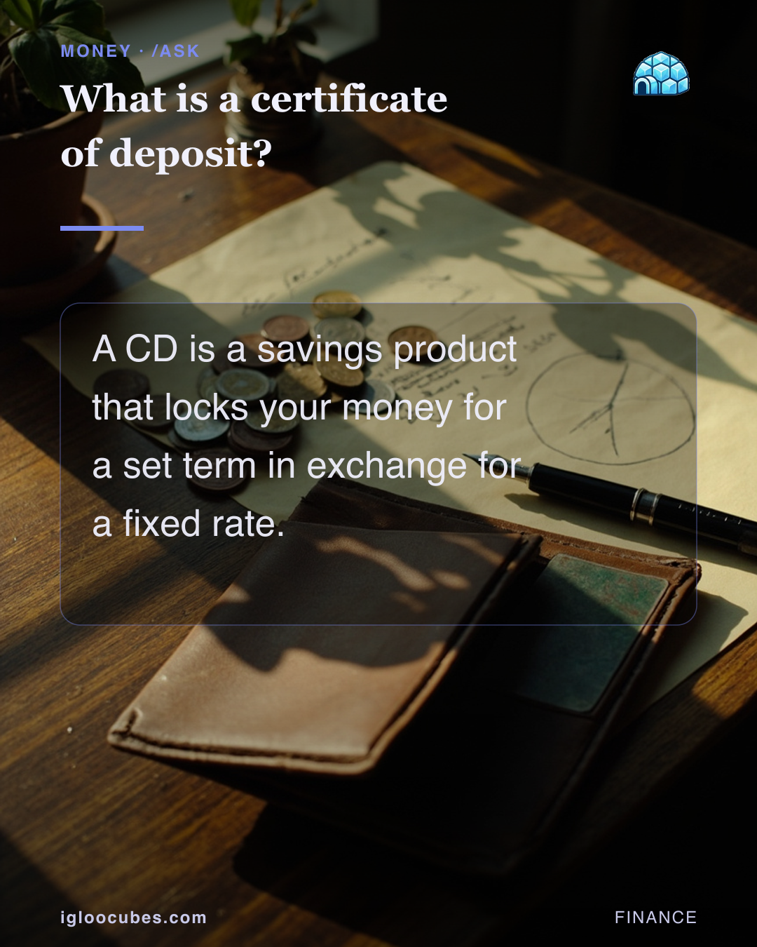 What is a certificate of deposit?