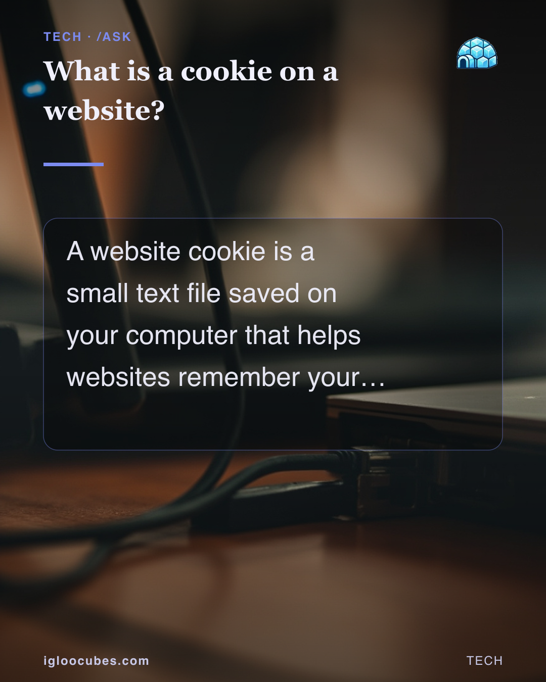 What is a cookie on a website?