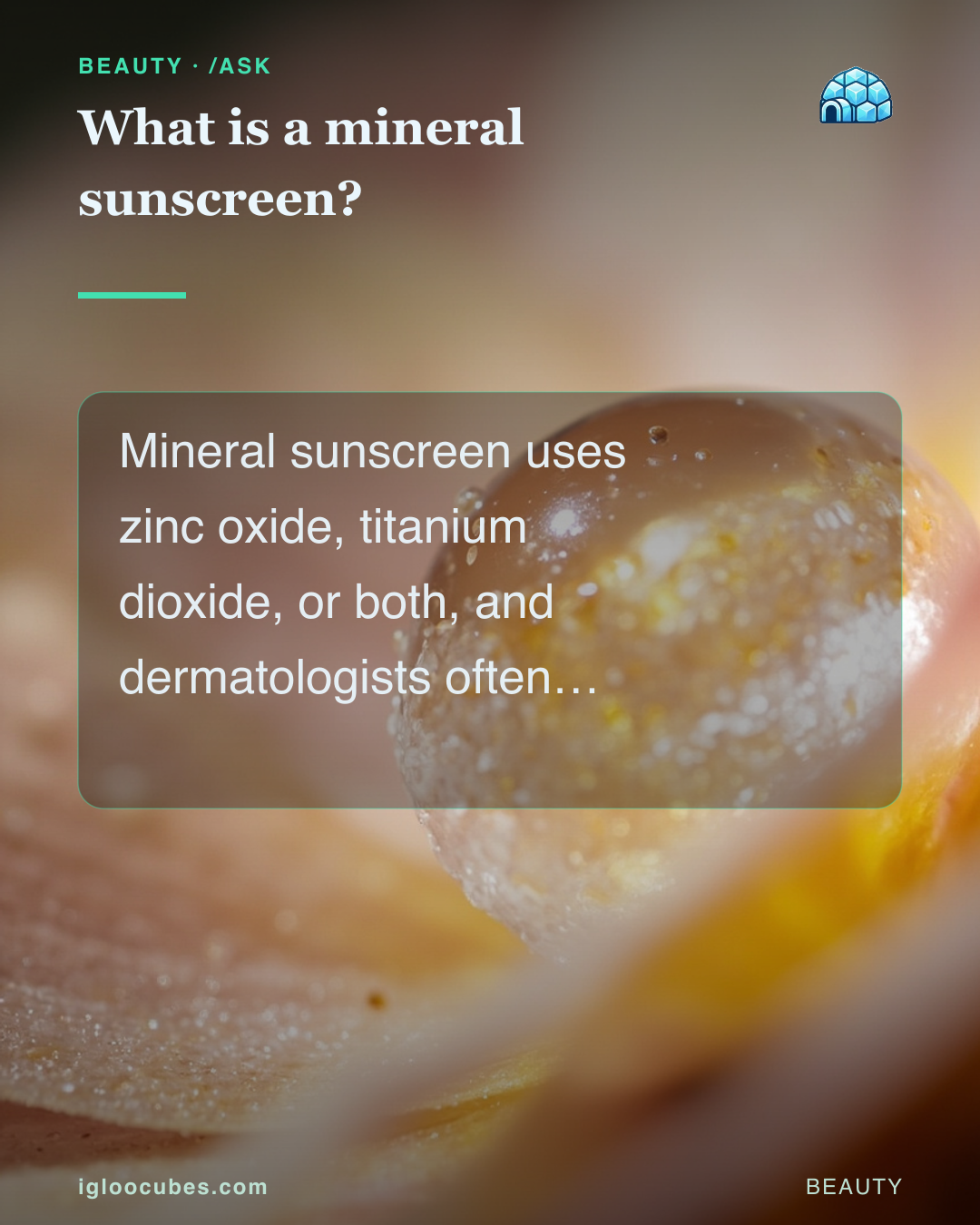 What is a mineral sunscreen?