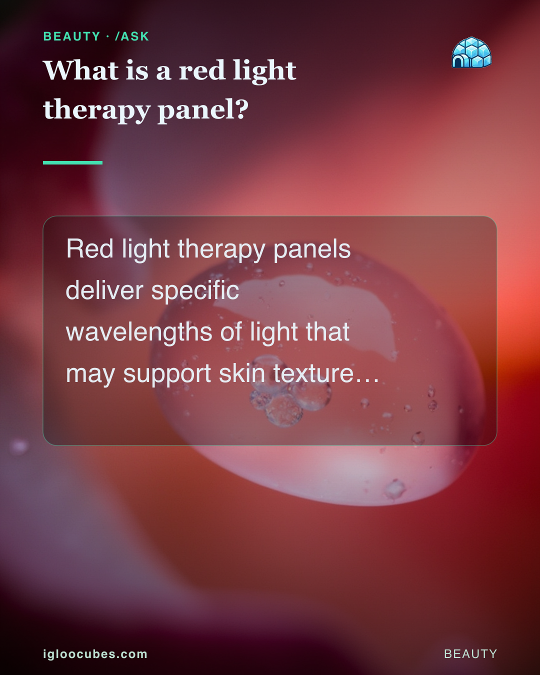 What is a red light therapy panel?
