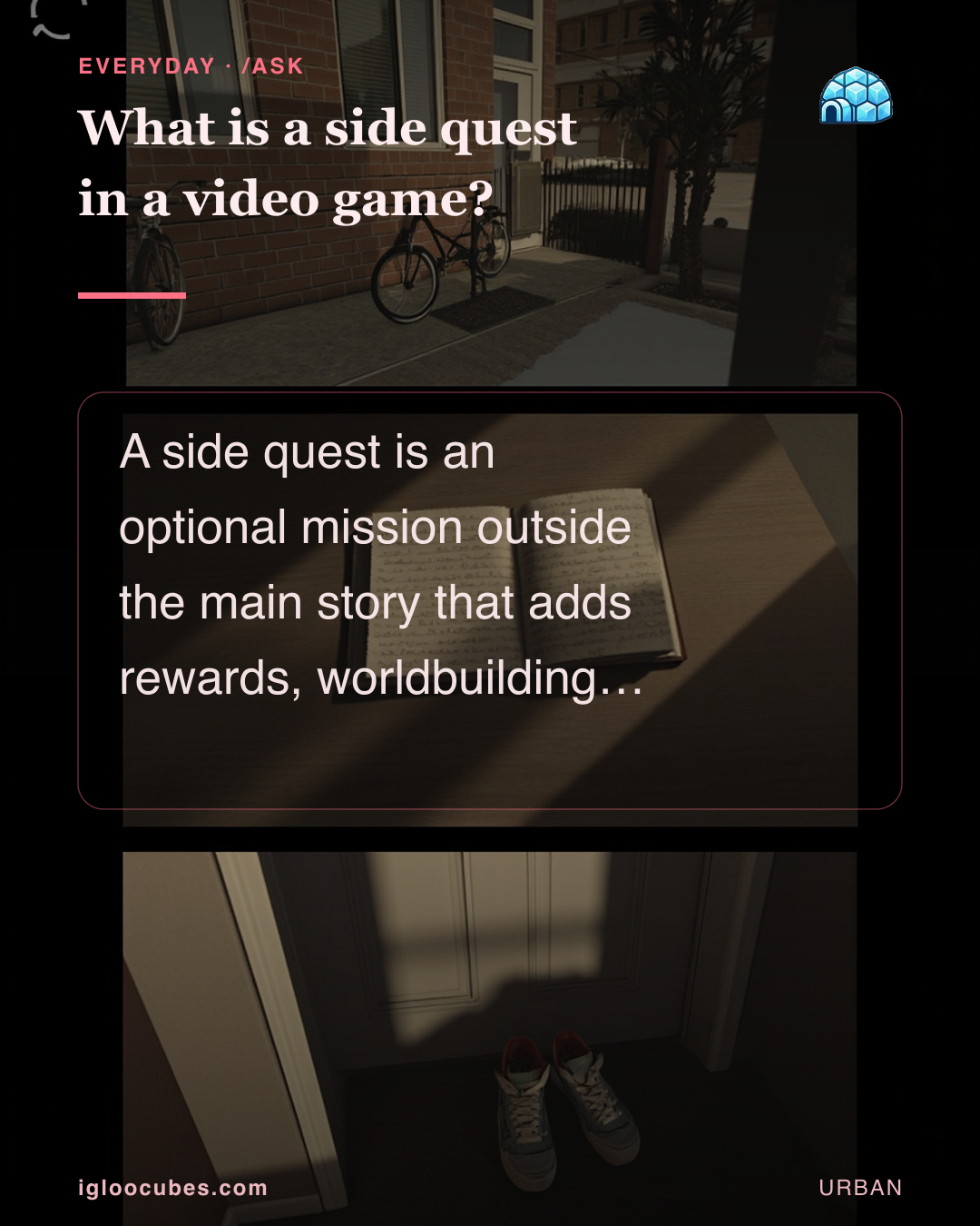 What is a side quest in a video game?