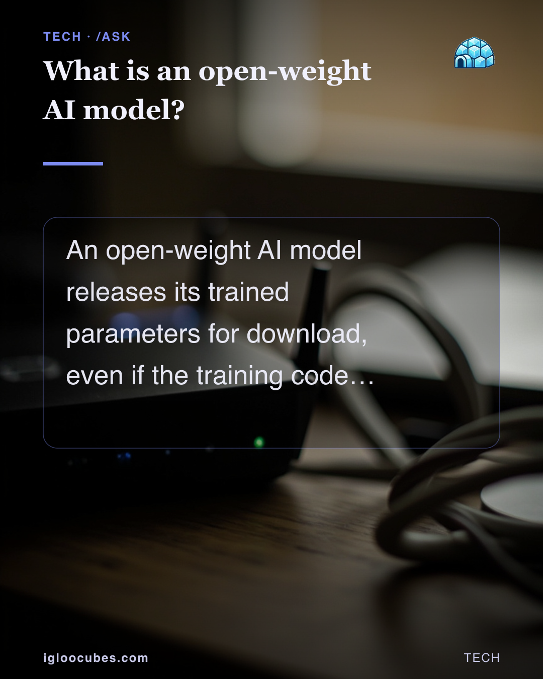 What is an open-weight AI model?