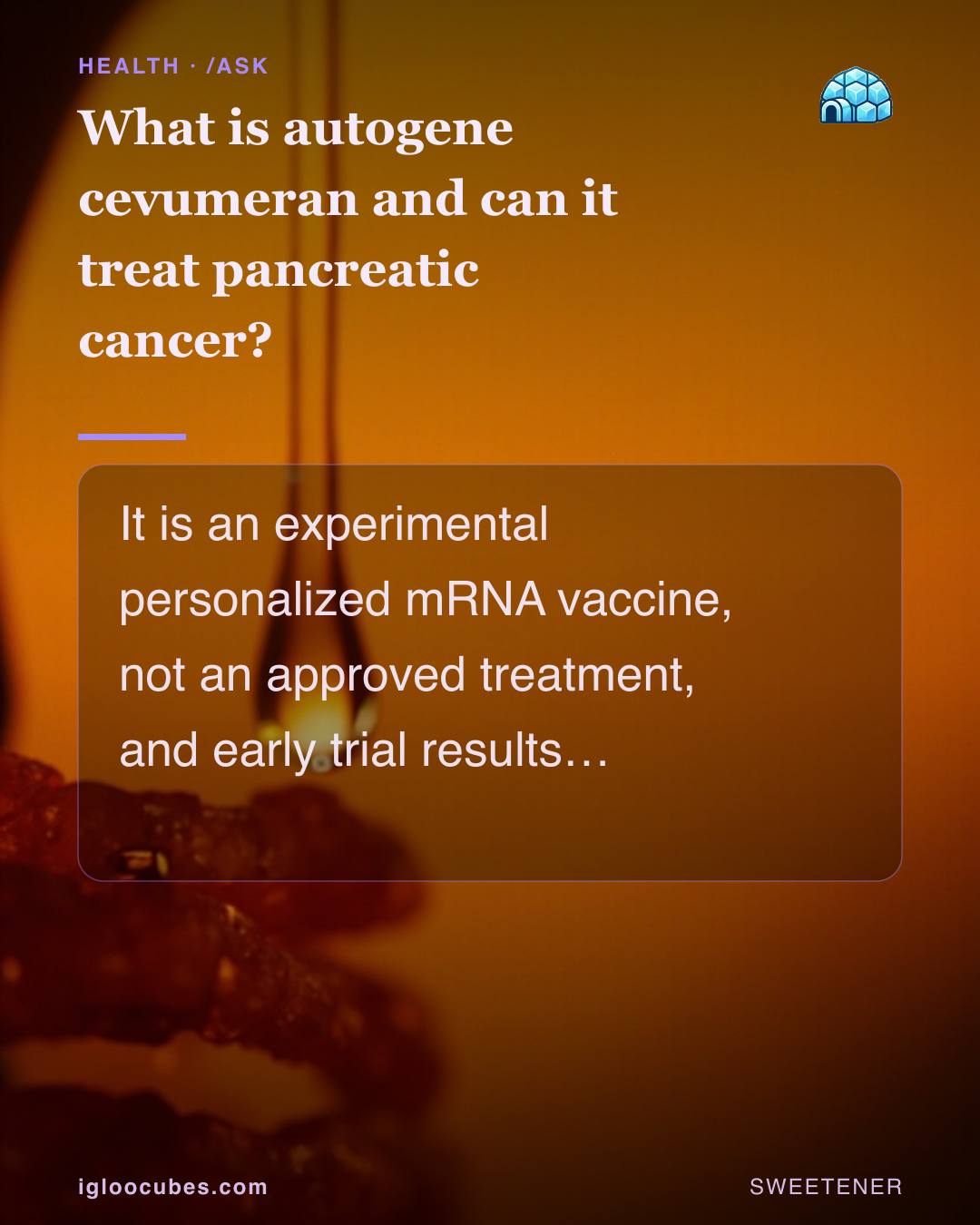 What is autogene cevumeran and can it treat pancreatic cancer?