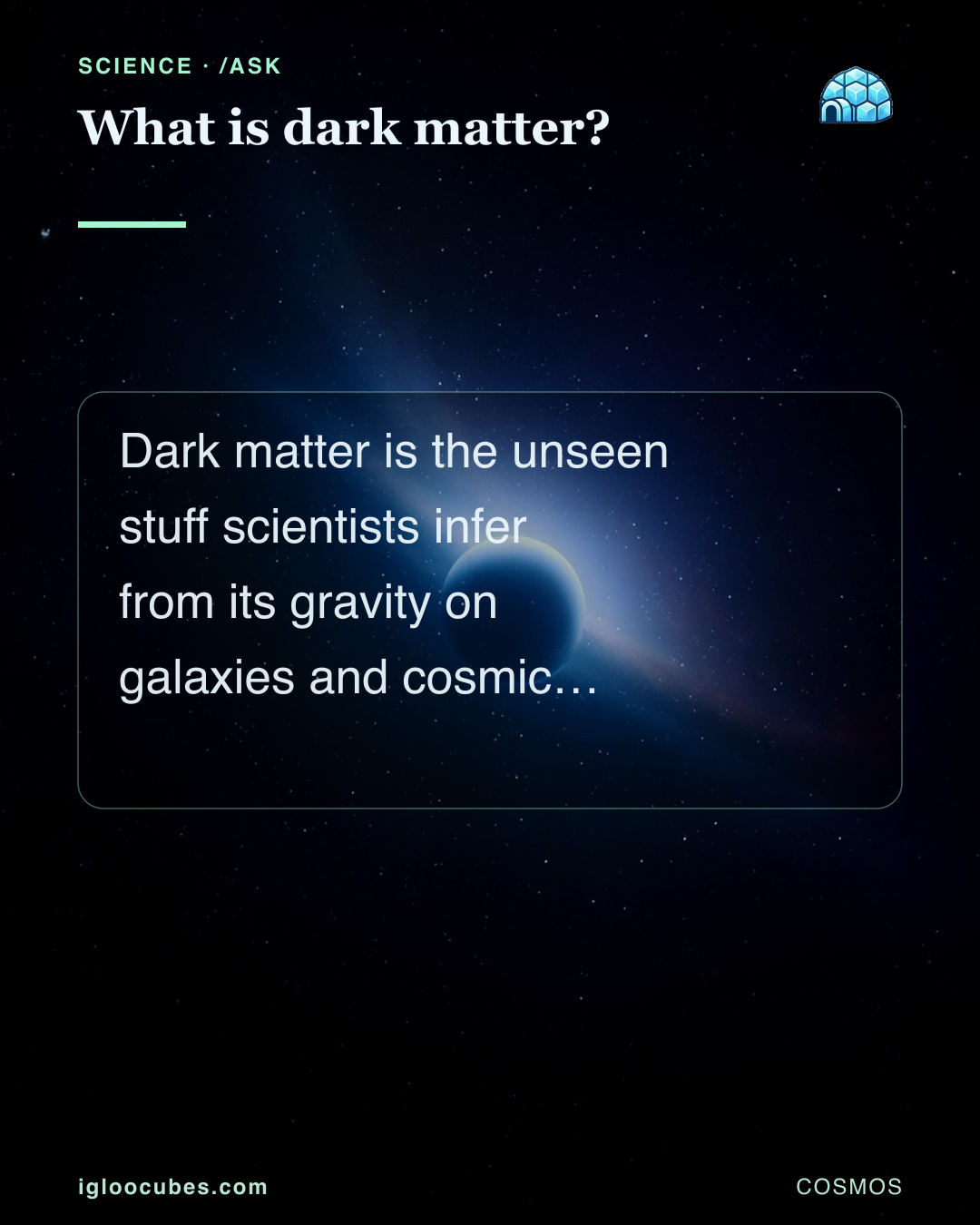 What is dark matter?