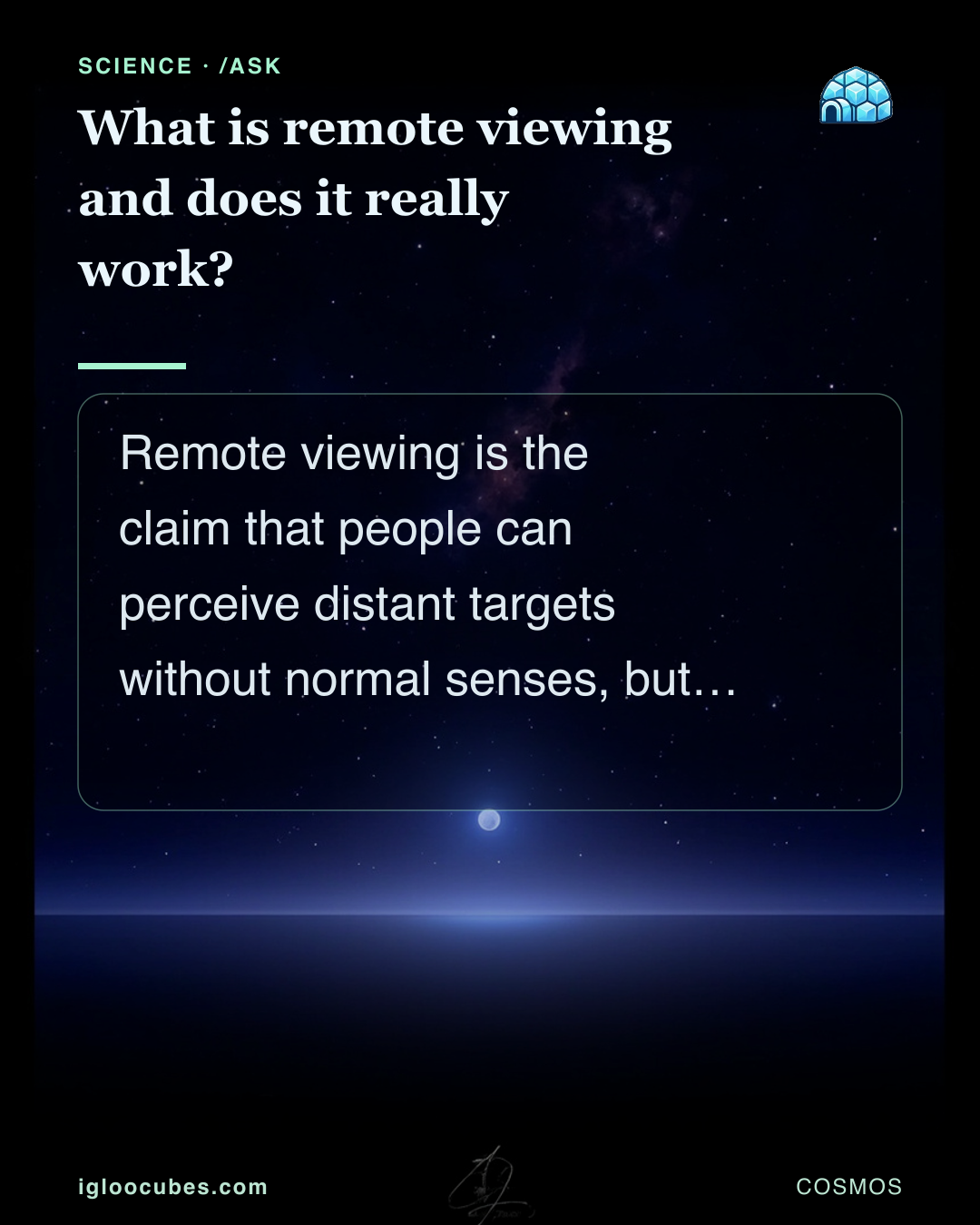What is remote viewing and does it really work?