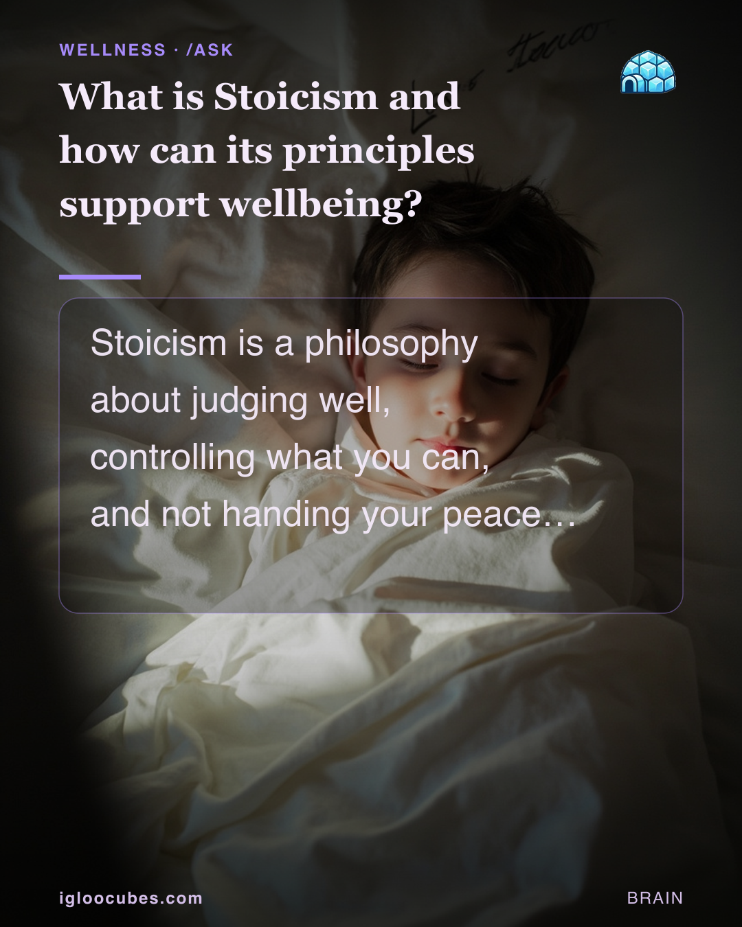 What is Stoicism and how can its principles support wellbeing?