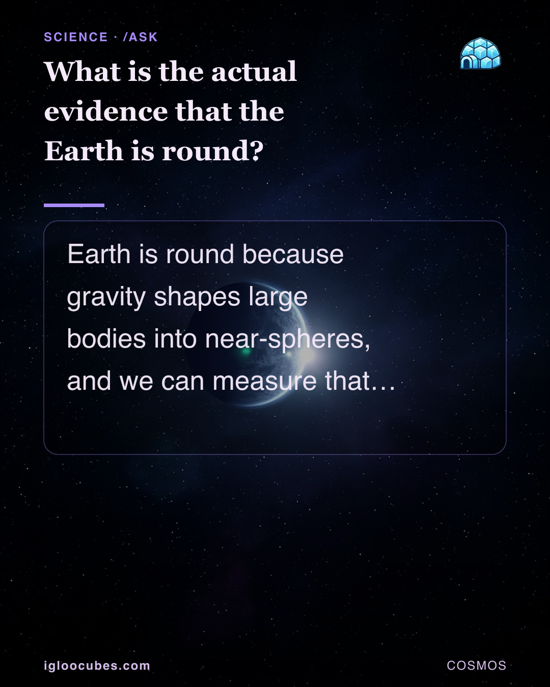 What is the actual evidence that the Earth is round?