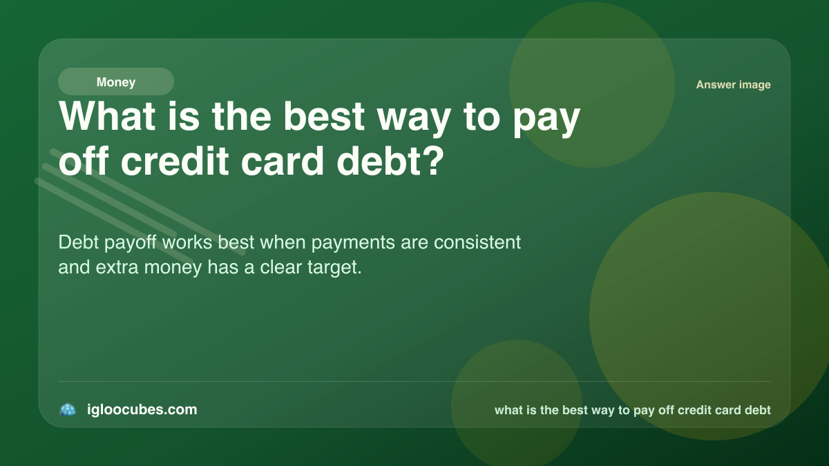 What is the best way to pay off credit card debt?