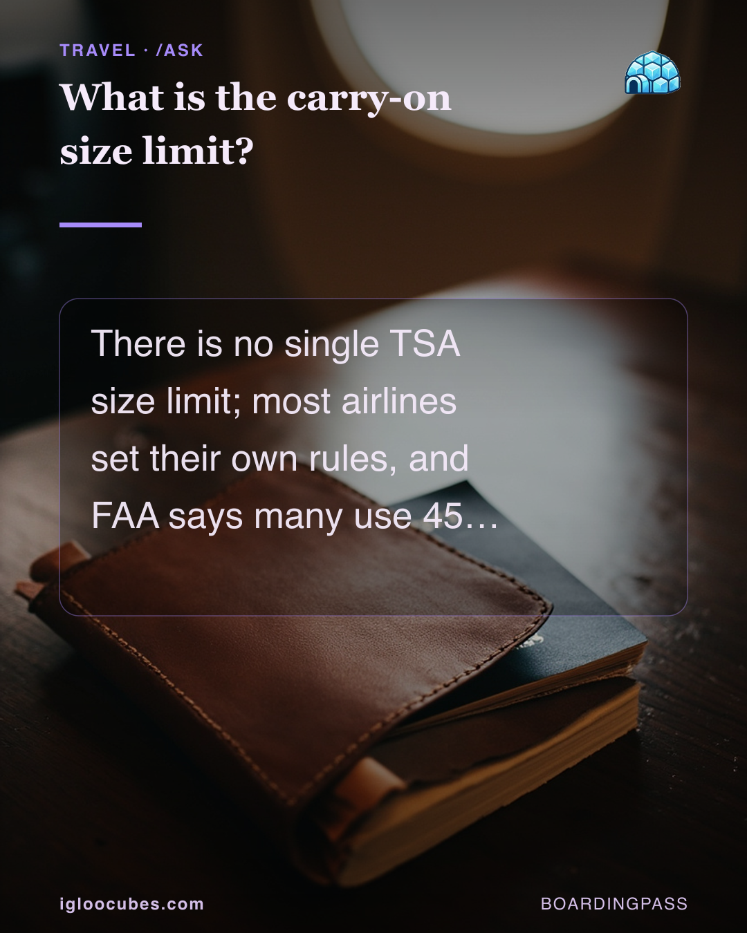 What is the carry-on size limit?