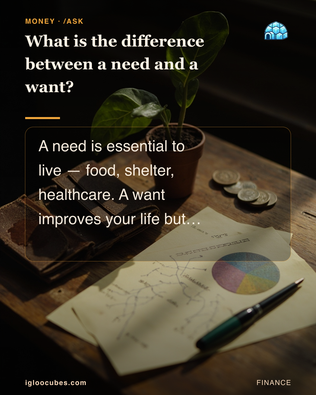 What is the difference between a need and a want?