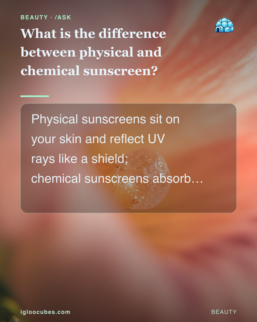 What is the difference between physical and chemical sunscreen?