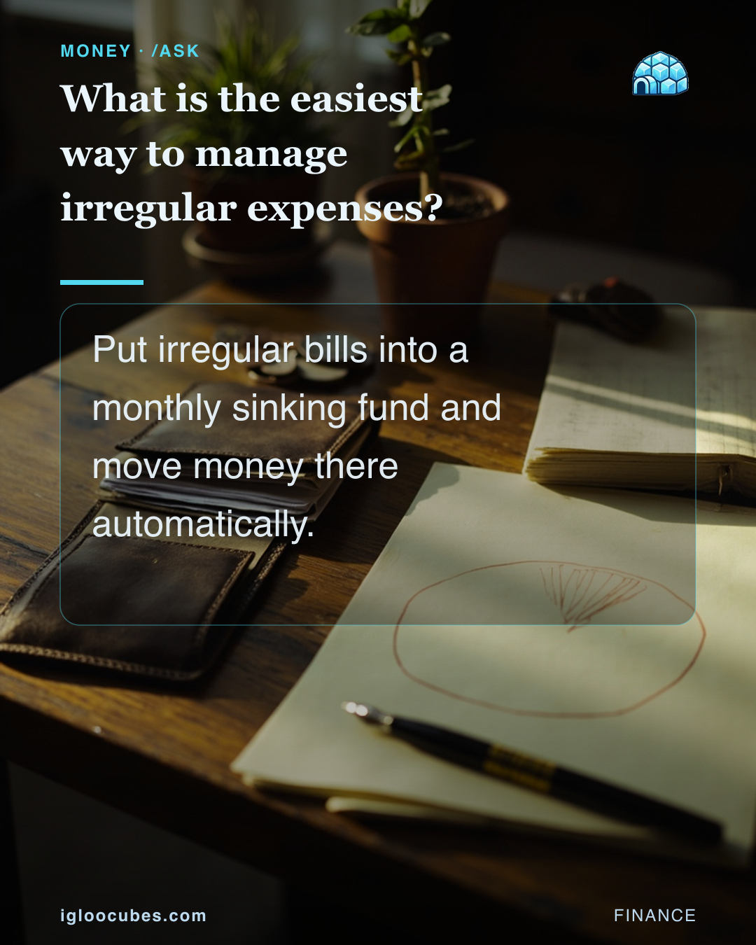What is the easiest way to manage irregular expenses?