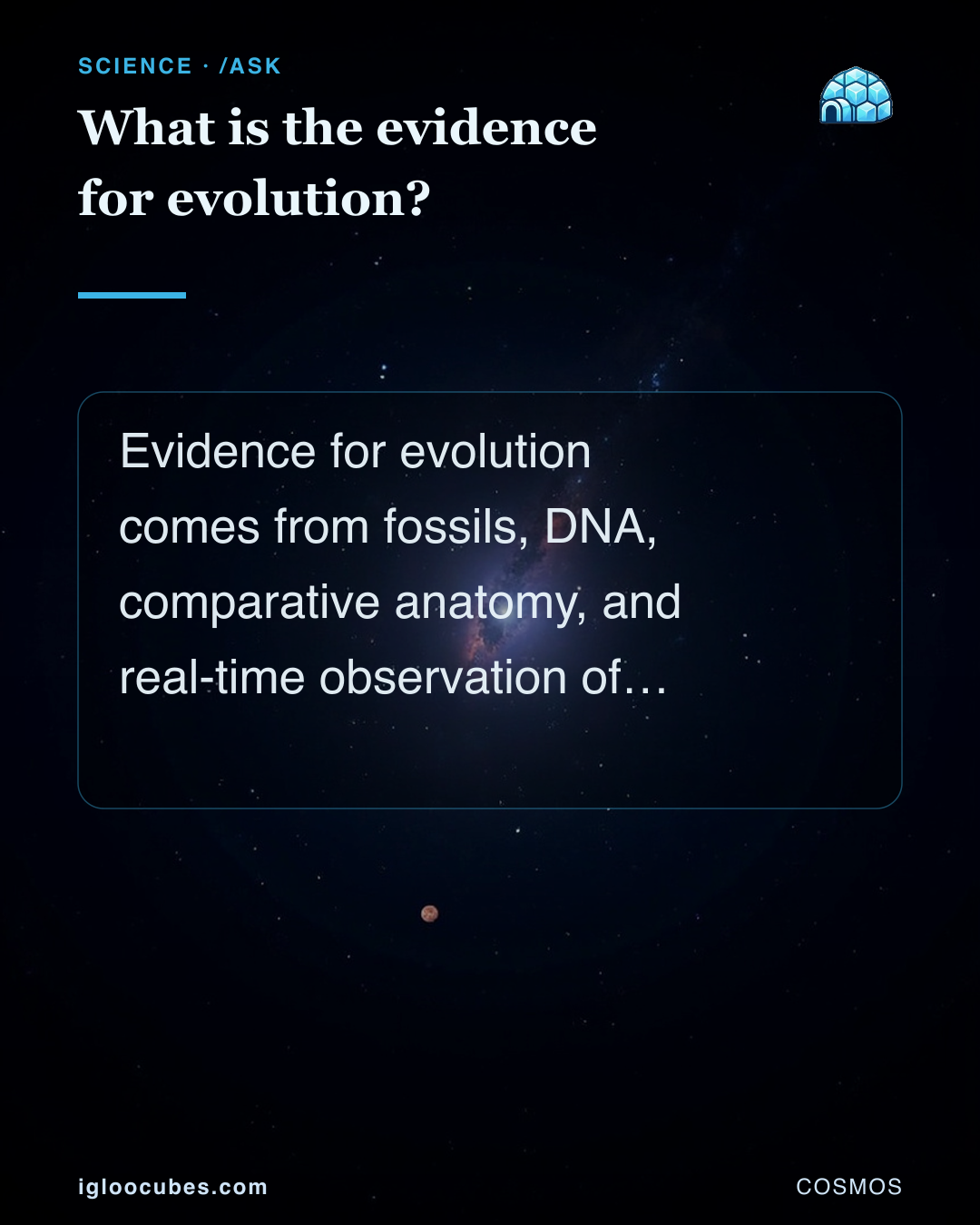 What is the evidence for evolution?