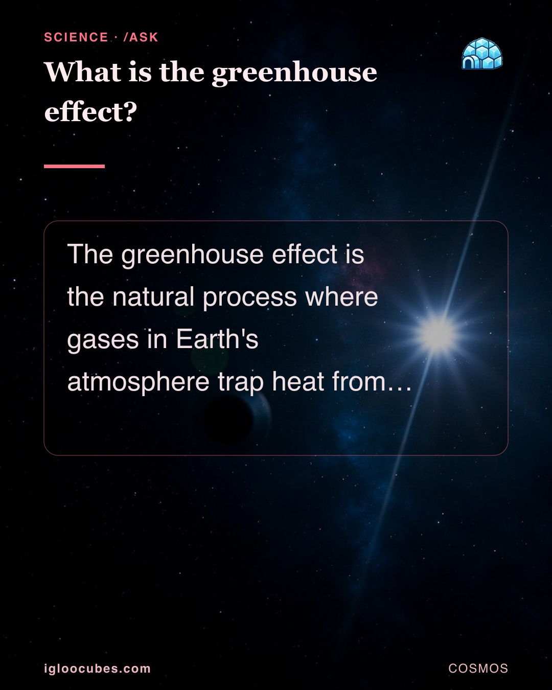 What is the greenhouse effect?