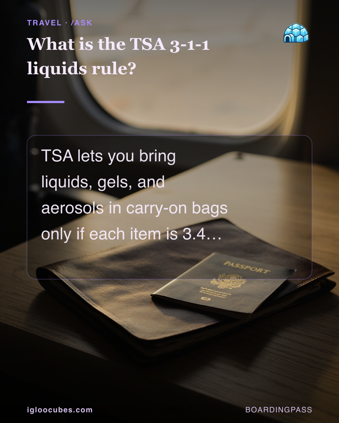What is the TSA 3-1-1 liquids rule?