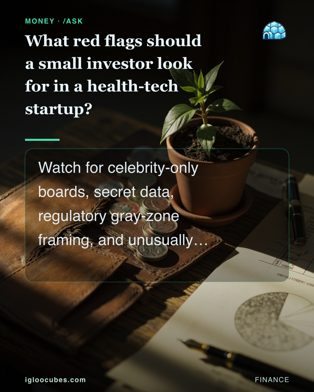 What red flags should a small investor look for in a health-tech startup?