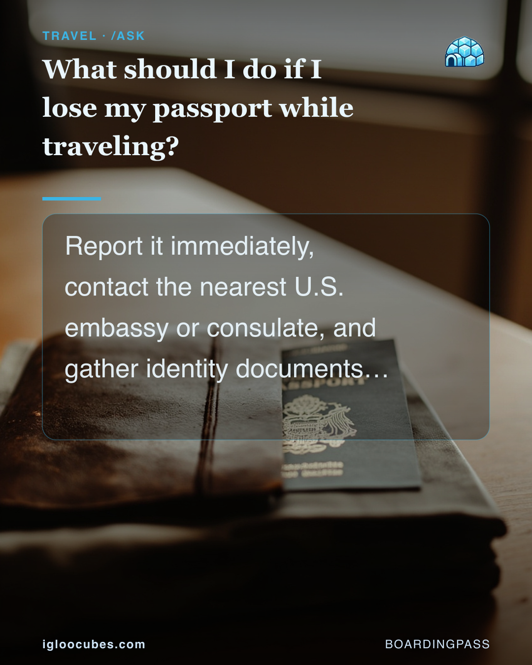 What should I do if I lose my passport while traveling?