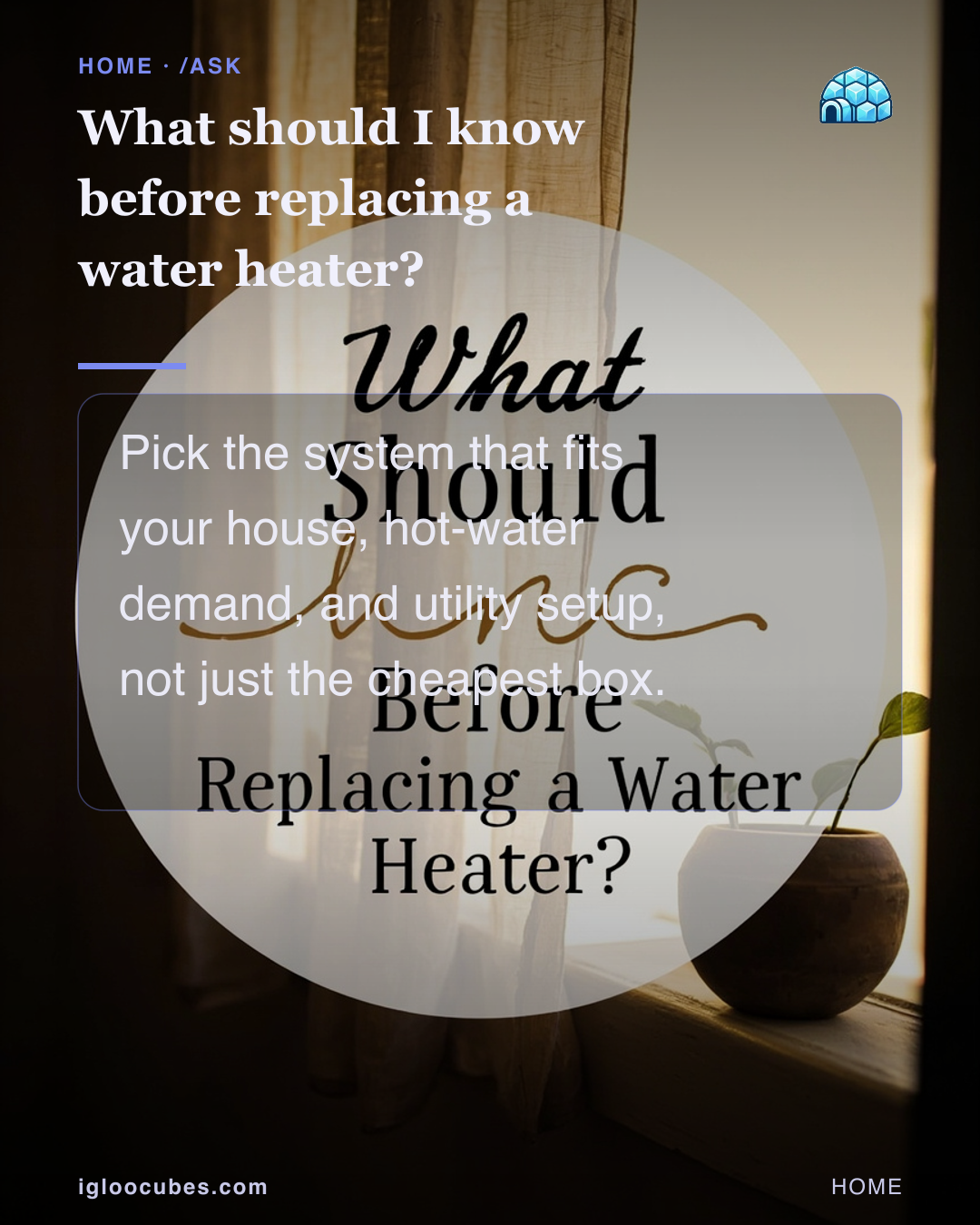 What should I know before replacing a water heater?