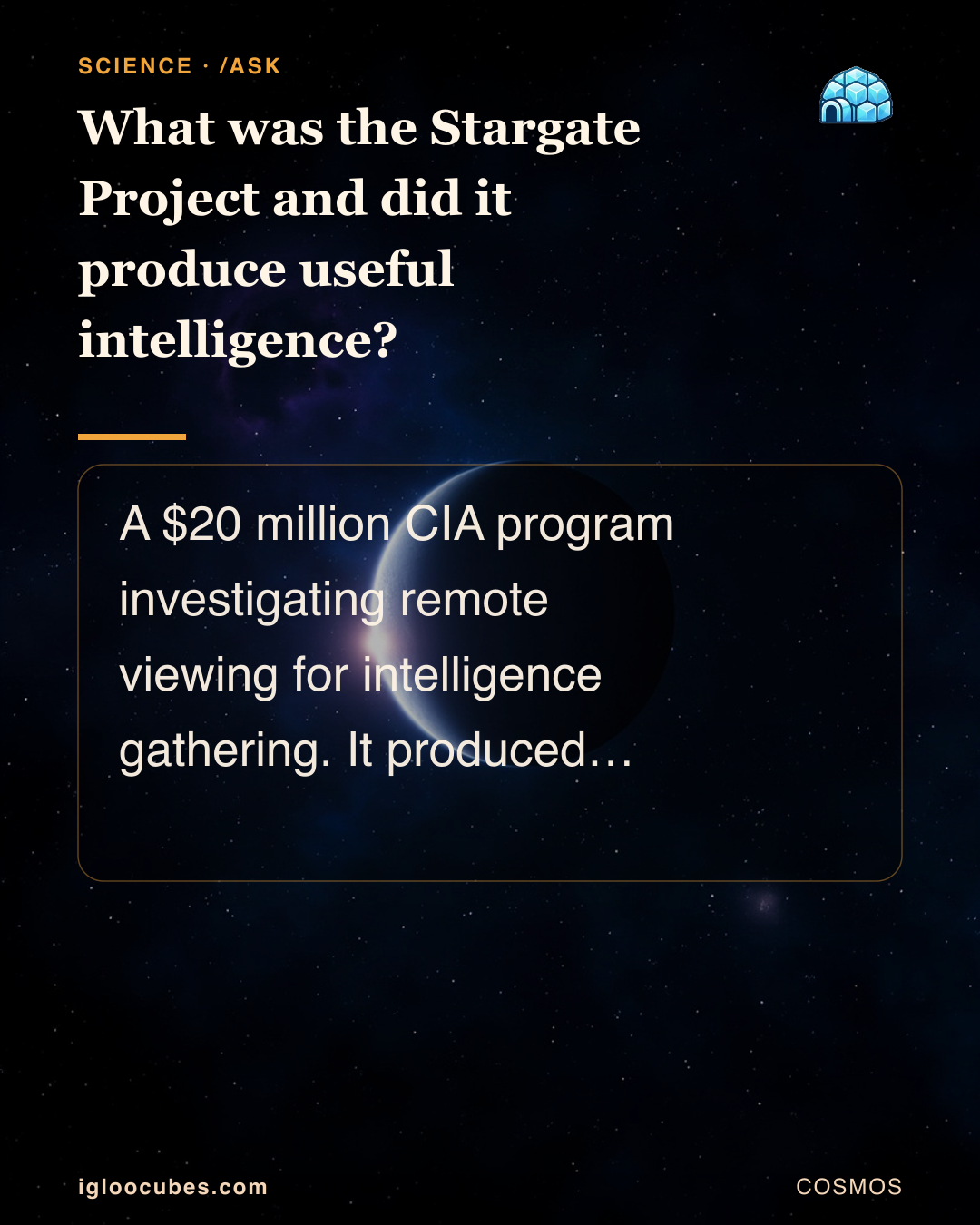 What was the Stargate Project and did it produce useful intelligence?