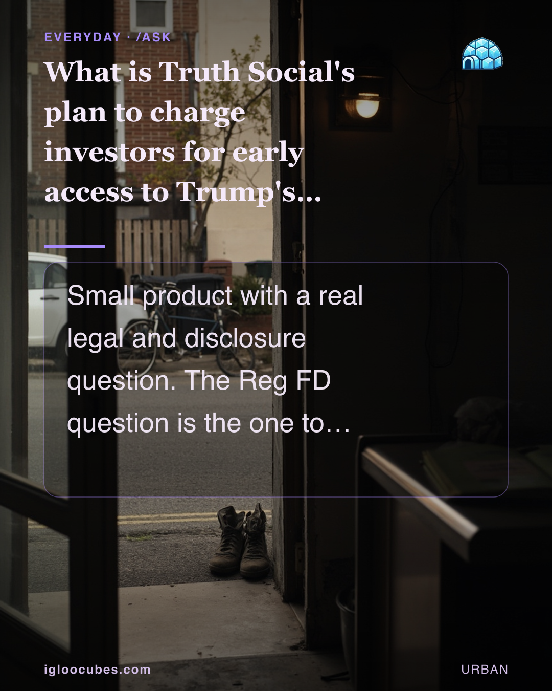 What is Truth Social's plan to charge investors for early access to Trump's tariff and strike posts?