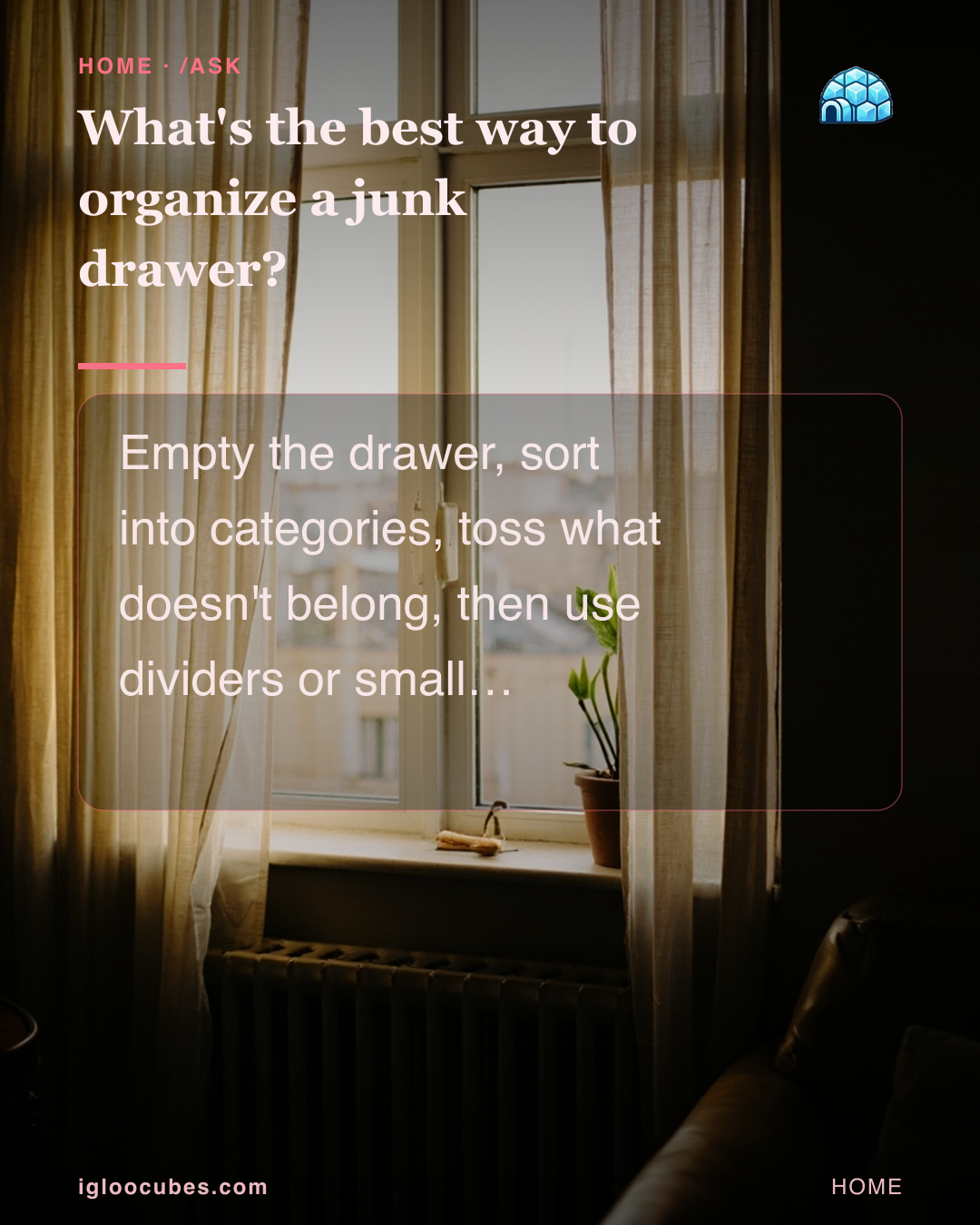 What's the best way to organize a junk drawer?