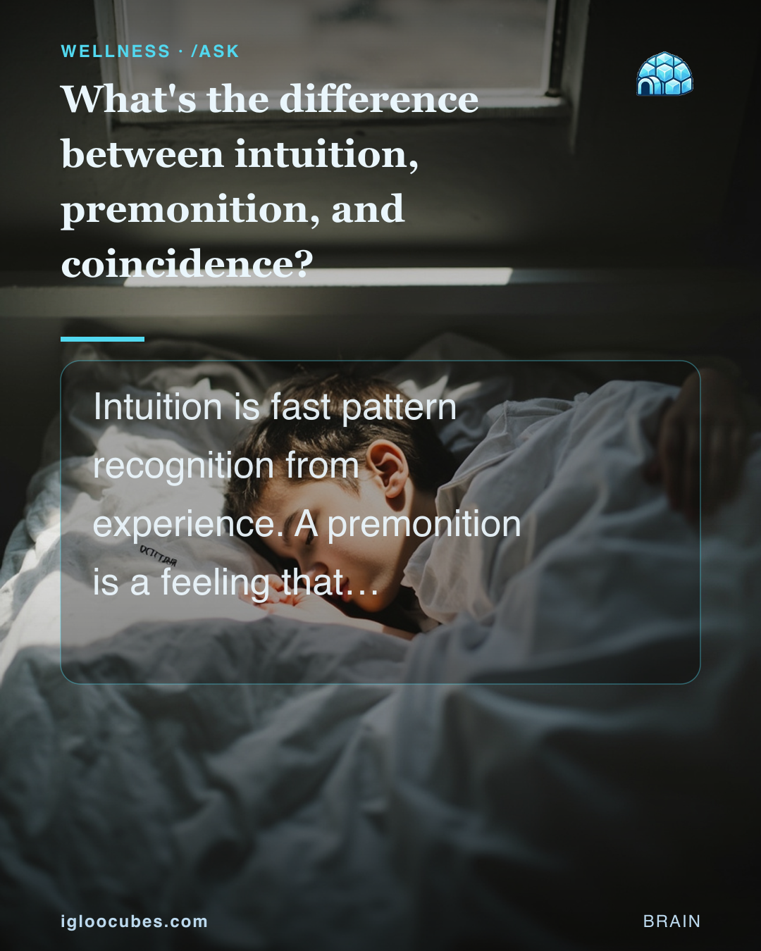 What's the difference between intuition, premonition, and coincidence?