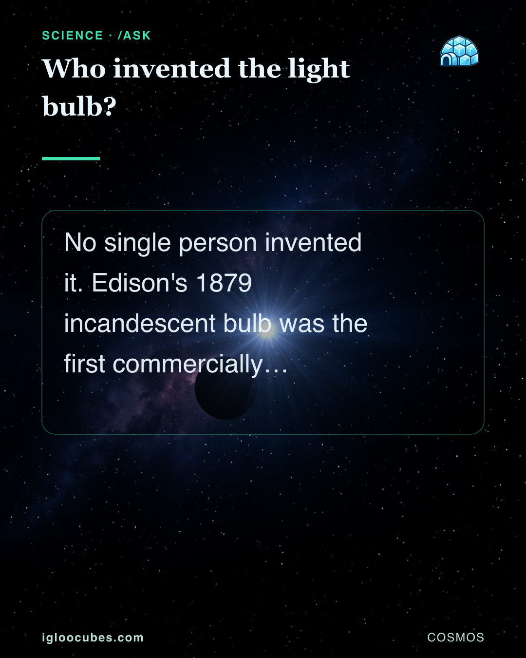 Who invented the light bulb?
