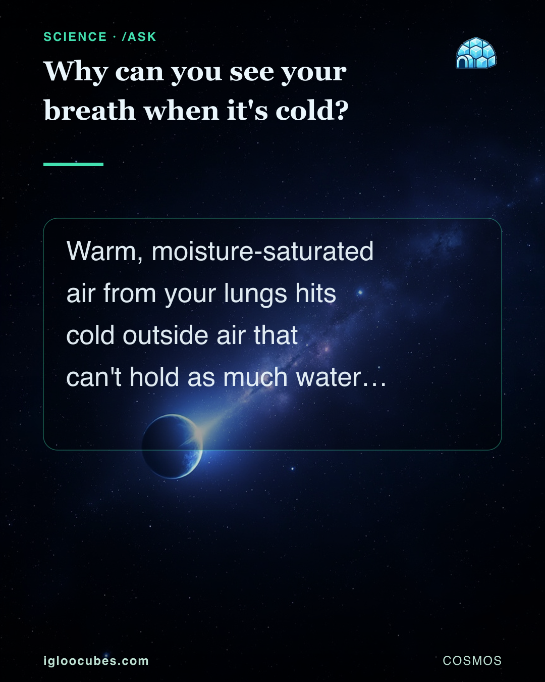 Why can you see your breath when it's cold?