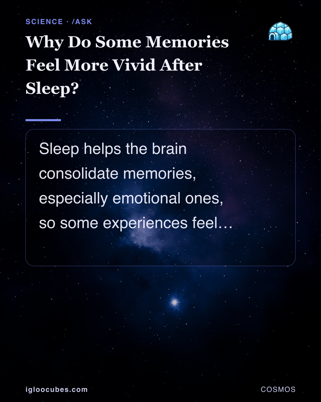 Why Do Some Memories Feel More Vivid After Sleep?