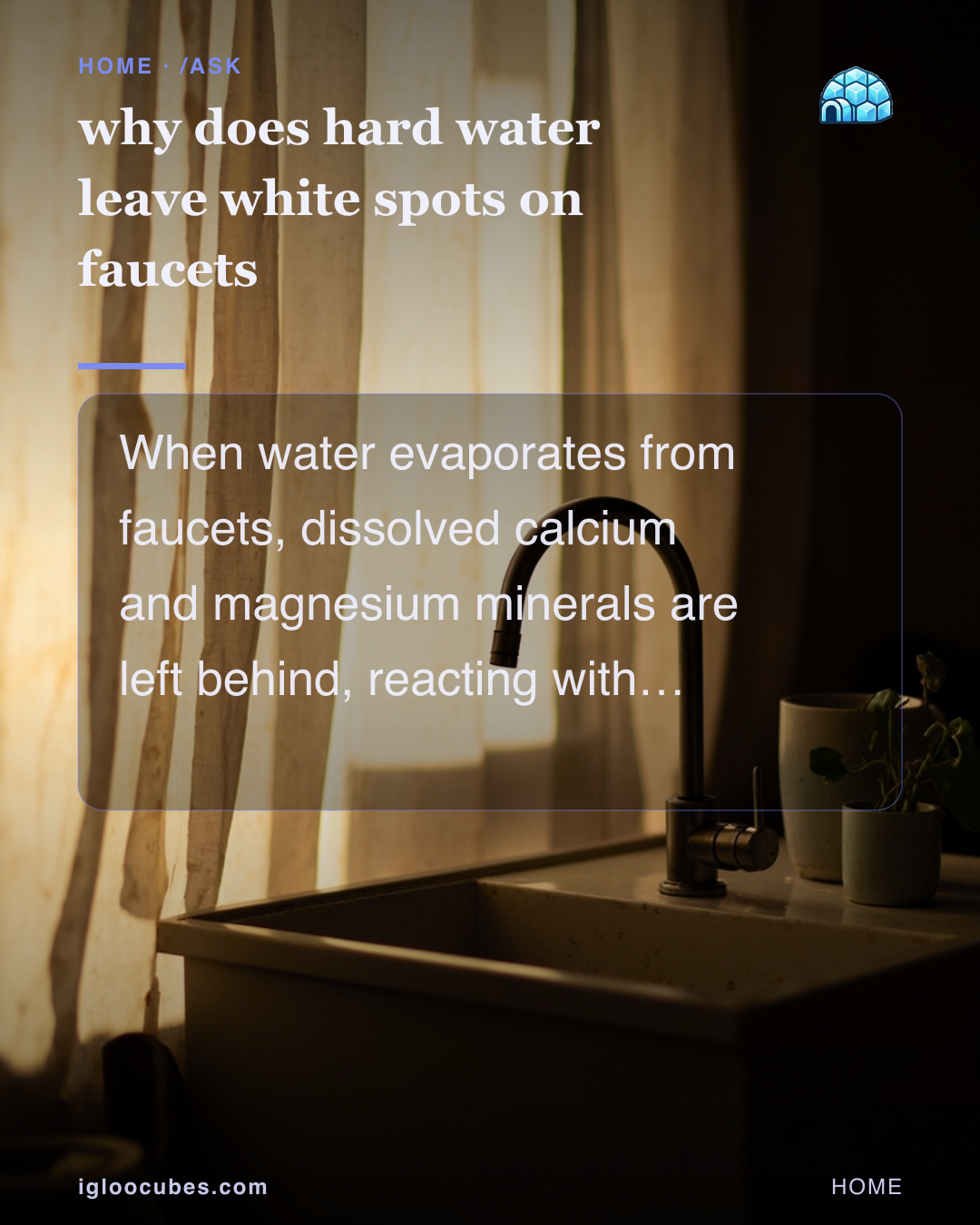 why does hard water leave white spots on faucets