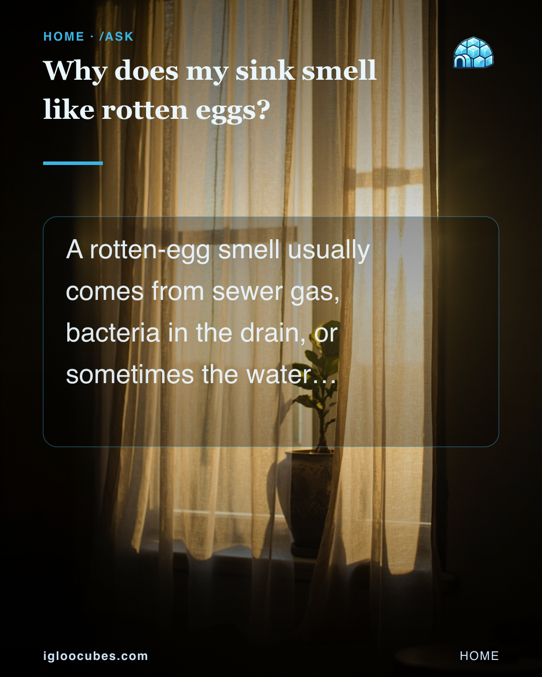 Why does my sink smell like rotten eggs?