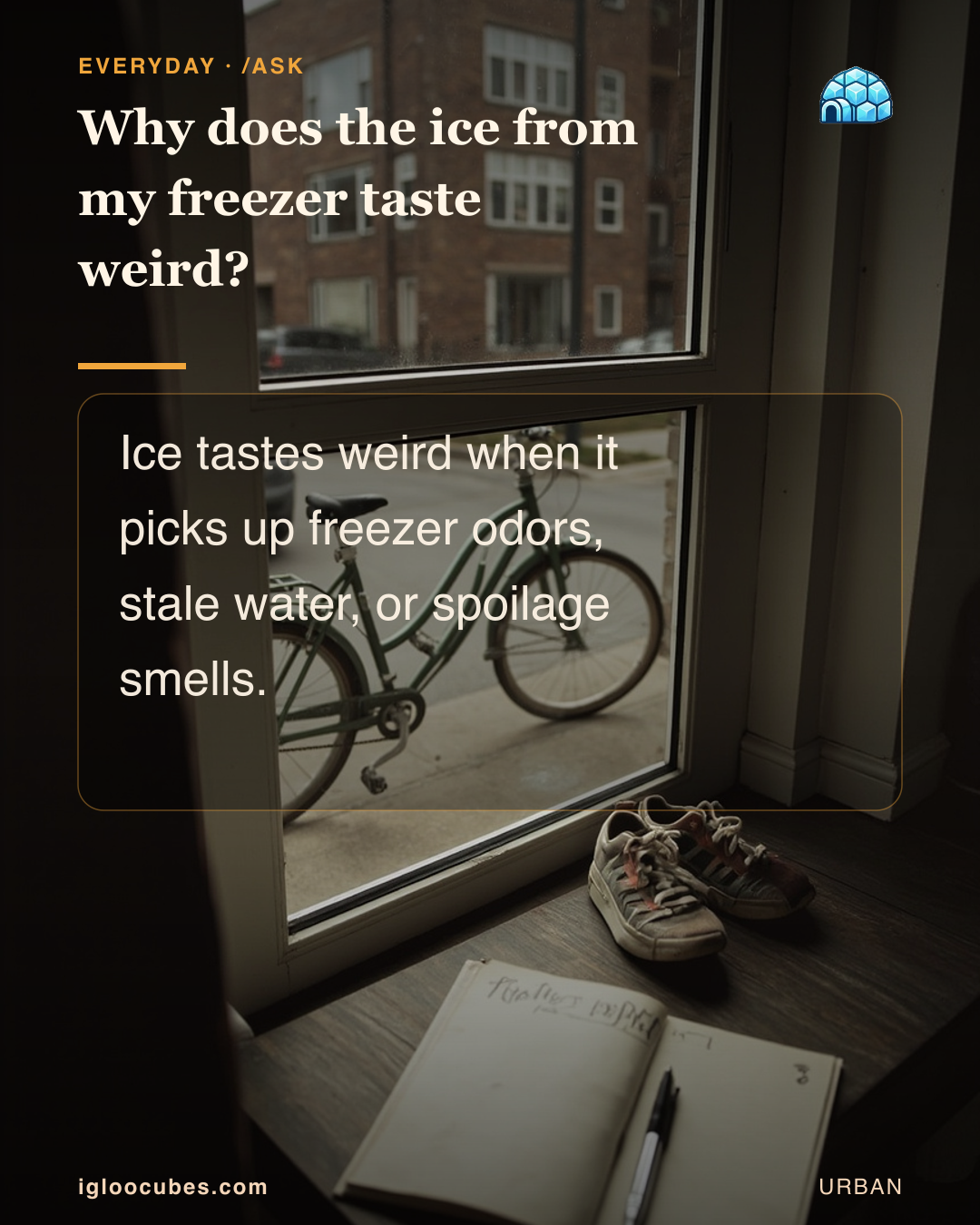 Why does the ice from my freezer taste weird?