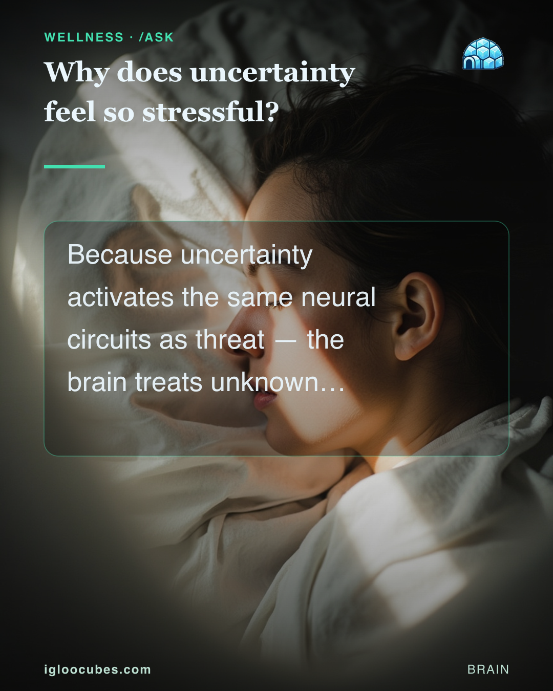Why does uncertainty feel so stressful?
