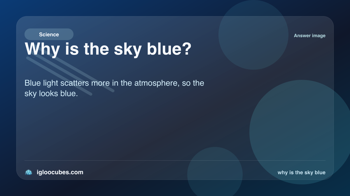 Why is the sky blue?